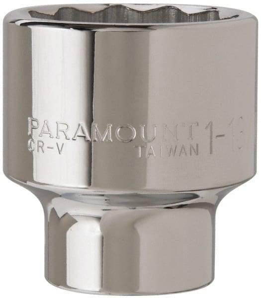 Paramount - 1-13/16", 3/4" Drive, Standard Hand Socket - 12 Points, 2-29/32" OAL - Americas Industrial Supply