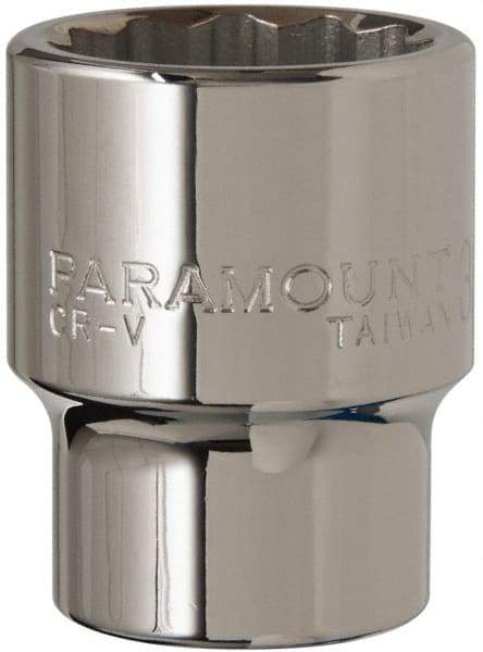 Paramount - 3/4" Drive, Standard Hand Socket - 12 Points, 2-13/32" OAL, Steel, Chrome Finish - Americas Industrial Supply