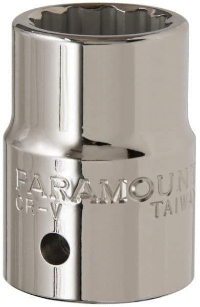 Paramount - 3/4" Drive, Standard Hand Socket - 12 Points, 2" OAL, Steel, Chrome Finish - Americas Industrial Supply