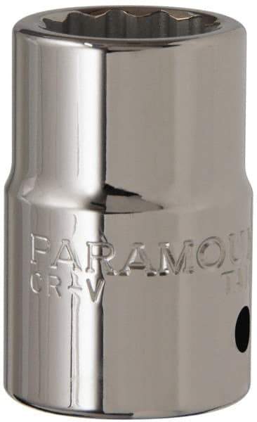 Paramount - 3/4" Drive, Standard Hand Socket - 12 Points, 2" OAL, Steel, Chrome Finish - Americas Industrial Supply