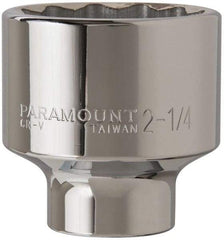 Paramount - 2-1/4", 3/4" Drive, Standard Hand Socket - 12 Points, 3-1/2" OAL - Americas Industrial Supply