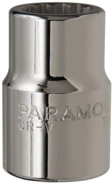 Paramount - 3/4" Drive, Standard Hand Socket - 12 Points, 2" OAL, Steel, Chrome Finish - Americas Industrial Supply