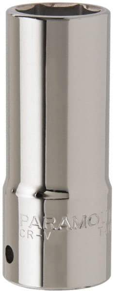 Paramount - 15/16", 3/4" Drive, Deep Hand Socket - 6 Points, 3-1/2" OAL, Steel, Chrome Finish - Americas Industrial Supply