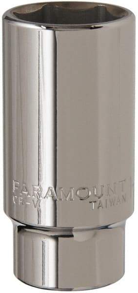 Paramount - 1-1/4", 3/4" Drive, Deep Hand Socket - 6 Points, 3-1/2" OAL, Steel, Chrome Finish - Americas Industrial Supply