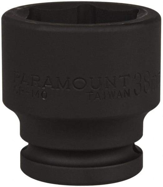 Paramount - 3/4" Drive 38mm Standard Impact Socket - 6 Points, 2-1/4" OAL - Americas Industrial Supply