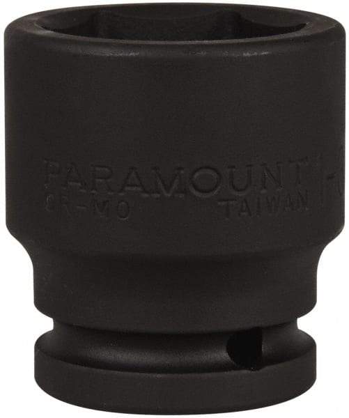 Paramount - 3/4" Drive 1-3/8" Standard Impact Socket - 6 Points, 2-1/4" OAL - Americas Industrial Supply