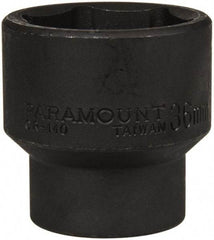Paramount - 1/2" Drive 36mm Standard Impact Socket - 6 Points, 2" OAL - Americas Industrial Supply