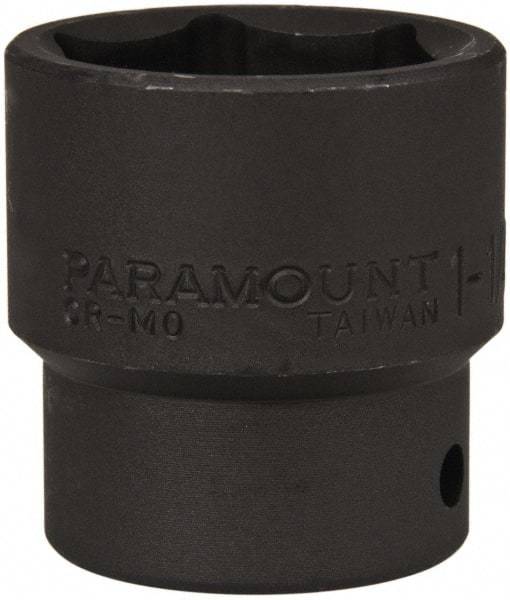Paramount - 1/2" Drive 1-1/4" Standard Impact Socket - 6 Points, 2" OAL - Americas Industrial Supply