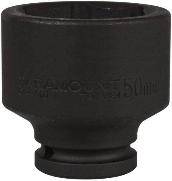 Paramount - 3/4" Drive 50mm Standard Impact Socket - 6 Points, 2-11/16" OAL - Americas Industrial Supply