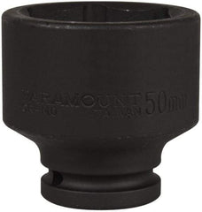 Paramount - 3/4" Drive 50mm Standard Impact Socket - 6 Points, 2-11/16" OAL - Americas Industrial Supply