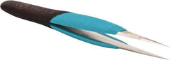 Erem - 5-1/2" OAL 3C-SA Ergonomic Tweezers - Straight, High Precision Tips - Americas Industrial Supply