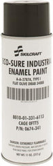 Ability One - Olive Drab, Flat, Enamel Spray Paint - 8 to 10 Sq Ft per Can, 11 oz Container - Americas Industrial Supply