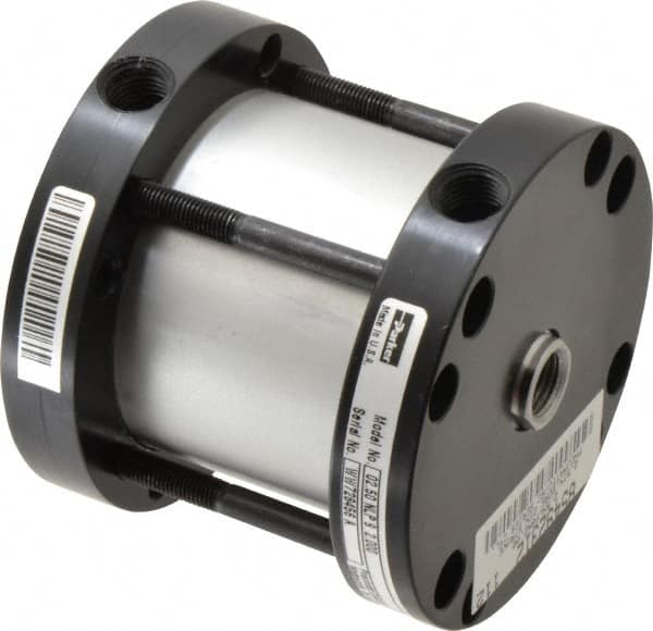 Parker - 2" Stroke x 2-1/2" Bore Double Acting Air Cylinder - 1/4 Port, 1/2-20 Rod Thread, -10 to 200°F - Americas Industrial Supply