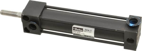Parker - 3" Stroke x 3/4" Bore Double Acting Air Cylinder - 1/8 Port, 1/4-20 Rod Thread, 200 Max psi, -10 to 165°F - Americas Industrial Supply