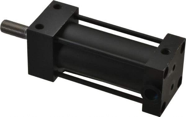 Parker - 2" Stroke x 1-1/8" Bore Double Acting Air Cylinder - 1/8 Port, 3/8-24 Rod Thread, 200 Max psi, -10 to 165°F - Americas Industrial Supply