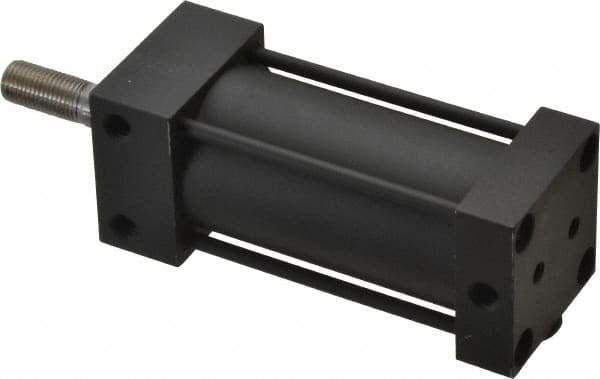 Parker - 2" Stroke x 1-1/4" Bore Double Acting Air Cylinder - 1/8 Port, 3/8-24 Rod Thread, 200 Max psi, -10 to 165°F - Americas Industrial Supply
