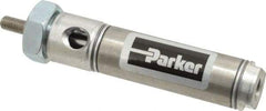 Parker - 1" Stroke x 3/4" Bore Double Acting Air Cylinder - 1/8 Port, 1/4-28 Rod Thread, 250 Max psi, 14 to 140°F - Americas Industrial Supply