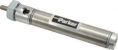 Parker - 2-1/2" Stroke x 3/4" Bore Double Acting Air Cylinder - 1/8 Port, 1/4-28 Rod Thread, 250 Max psi, 14 to 140°F - Americas Industrial Supply