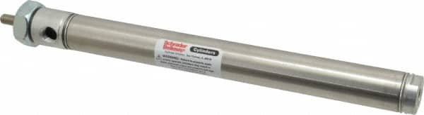 Parker - 6" Stroke x 3/4" Bore Double Acting Air Cylinder - 1/8 Port, 1/4-28 Rod Thread, 250 Max psi, 14 to 140°F - Americas Industrial Supply