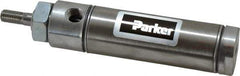 Parker - 1-1/2" Stroke x 1-1/16" Bore Double Acting Air Cylinder - 1/8 Port, 5/16-24 Rod Thread, 250 Max psi, 14 to 140°F - Americas Industrial Supply