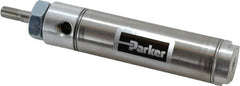 Parker - 2" Stroke x 1-1/16" Bore Double Acting Air Cylinder - 1/8 Port, 5/16-24 Rod Thread, 250 Max psi, 14 to 140°F - Americas Industrial Supply