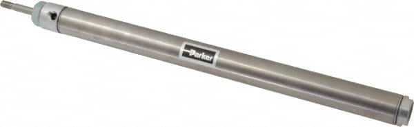 Parker - 12" Stroke x 1-1/16" Bore Double Acting Air Cylinder - 1/8 Port, 5/16-24 Rod Thread, 250 Max psi, 14 to 140°F - Americas Industrial Supply