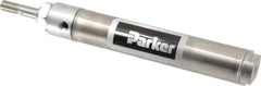 Parker - 5" Stroke x 1-1/4" Bore Double Acting Air Cylinder - 1/8 Port, 7/16-20 Rod Thread, 250 Max psi, 14 to 140°F - Americas Industrial Supply
