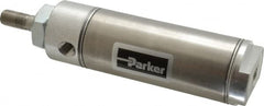 Parker - 2" Stroke x 1-1/2" Bore Double Acting Air Cylinder - 1/8 Port, 7/16-20 Rod Thread, 250 Max psi, 14 to 140°F - Americas Industrial Supply