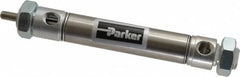 Parker - 2" Stroke x 3/4" Bore Double Acting Air Cylinder - 1/8 Port, 1/4-28 Rod Thread, 250 Max psi, 14 to 140°F - Americas Industrial Supply