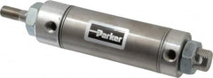 Parker - 2" Stroke x 1-1/2" Bore Double Acting Air Cylinder - 1/8 Port, 7/16-20 Rod Thread, 250 Max psi, 14 to 140°F - Americas Industrial Supply