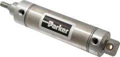 Parker - 4" Stroke x 2" Bore Double Acting Air Cylinder - 1/4 Port, 1/2-20 Rod Thread, 250 Max psi, 14 to 140°F - Americas Industrial Supply