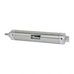 Parker - 10" Stroke x 2-1/2" Bore Double Acting Air Cylinder - 1/4 Port, 1/2-20 Rod Thread, 250 Max psi, 14 to 140°F - Americas Industrial Supply