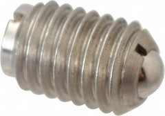 Gibraltar - 1/2-13, 0.281" Ball Diam, 3/4" Body Length, 0.072" Max Ball Reach, Threaded Ball Plunger - Stainless Steel Body, Stainless Steel Ball, 6 Lb Initial End Force, 30 Lb Final End Force - Americas Industrial Supply