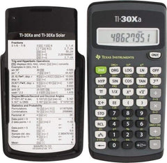 Texas Instruments - LCD 1 Function Handheld Calculator - 10 x 1 Display Size, Dark Gray & Black, (2) A76 Batteries Powered, 6" Long x 3-1/8" Wide - Americas Industrial Supply