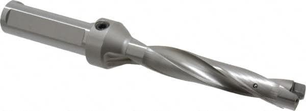 Kennametal - 20.64 to 21.14mm Diam, 5xD, 110mm Max Depth, 1" Shank Diam, 136.53mm Flute, 234.95mm OAL, Replaceable Tip Drill - KSEM0813 Insert, 3 Seat Size, Series KSEM - Americas Industrial Supply