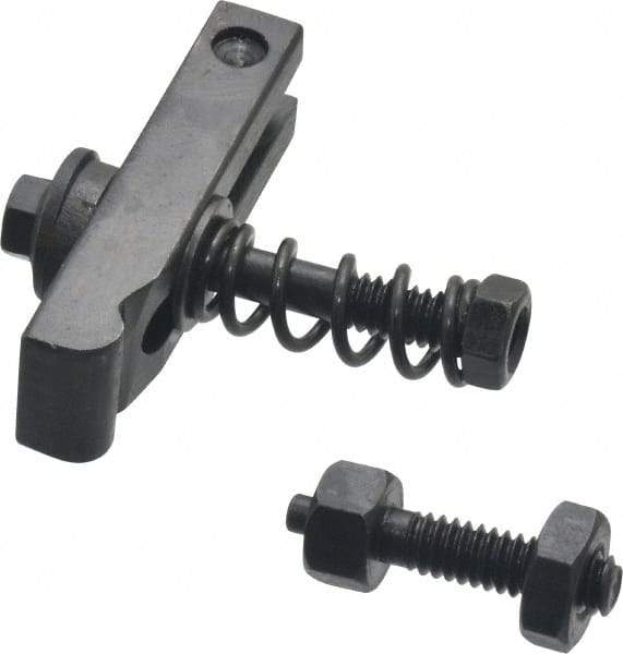 Value Collection - 1/4-20 Tap Size, Steel Strap Clamp Assembly - Single End Clamp, Radius Strap Nose, 3/8" Strap Thickness, 1/2" Travel, 2" Strap Len, 5/8" Strap Width - Americas Industrial Supply