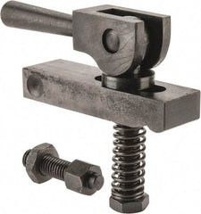 Value Collection - 5/8-11 Tap Size, Steel Strap Clamp Assembly - Center Cam, 7/8" Strap Thickness, 1-1/2" Travel, 5" Strap Len, 1-1/2" Strap Width - Americas Industrial Supply