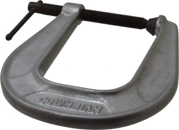 Wilton - Light-Duty 2-1/2" Max Opening, 4-3/4" Throat Depth, Ductile Iron Standard C-Clamp - 1,600 Lb Capacity, 0" Min Opening, Extra Deep Throat - Americas Industrial Supply
