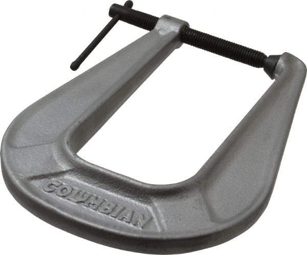 Wilton - Light-Duty 2-1/2" Max Opening, 6-1/4" Throat Depth, Ductile Iron Standard C-Clamp - 1,600 Lb Capacity, 0" Min Opening, Deep Throat - Americas Industrial Supply