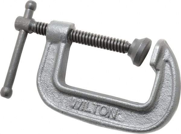 Wilton - Light-Duty 2-1/2" Max Opening, 1-3/4" Throat Depth, Ductile Iron Standard C-Clamp - 1,110 Lb Capacity, 0" Min Opening, Standard Throat Depth - Americas Industrial Supply