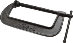 Wilton - Light-Duty 8" Max Opening, 3-1/4" Throat Depth, Ductile Iron Standard C-Clamp - 2,750 Lb Capacity, 0" Min Opening, Standard Throat Depth - Americas Industrial Supply