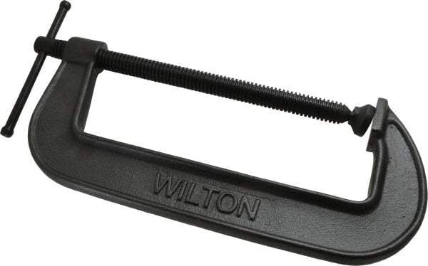 Wilton - Light-Duty 10" Max Opening, 3-5/8" Throat Depth, Ductile Iron Standard C-Clamp - 2,850 Lb Capacity, 0" Min Opening, Standard Throat Depth - Americas Industrial Supply