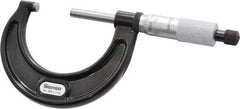 Starrett - 1 to 2" Range, 0.0001" Graduation, Mechanical Outside Micrometer - Ratchet Stop Thimble, Accurate to 0.00005" - Americas Industrial Supply