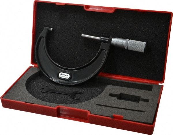 Starrett - 2 to 3" Range, 0.0001" Graduation, Mechanical Outside Micrometer - Friction Thimble, Accurate to 0.00005" - Americas Industrial Supply