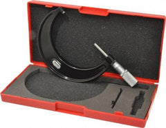 Starrett - 3 to 4" Range, 0.0001" Graduation, Mechanical Outside Micrometer - Friction Thimble, Accurate to 0.00005" - Americas Industrial Supply