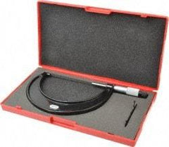 Starrett - 4 to 5" Range, 0.0001" Graduation, Mechanical Outside Micrometer - Ratchet Stop Thimble, Accurate to 0.0001" - Americas Industrial Supply