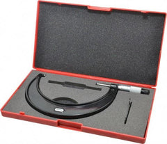 Starrett - 5 to 6" Range, 0.0001" Graduation, Mechanical Outside Micrometer - Ratchet Stop Thimble, Accurate to 0.0001" - Americas Industrial Supply