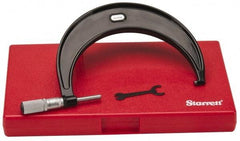 Starrett - 5 to 6" Range, 0.0001" Graduation, Mechanical Outside Micrometer - Friction Thimble, Accurate to 0.00005" - Americas Industrial Supply