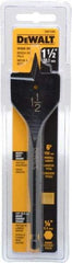 DeWALT - 1-1/2", Straight Shank, Bright Finish, High Speed Steel, Spade Blade Drill Bit - 6" Overall Length, No Wire Fishing Hole - Americas Industrial Supply