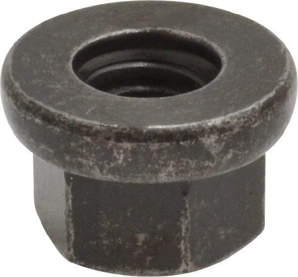 Gibraltar - M6, 14mm Flange Diam, 9mm High, 10mm Across Flats, Flange Nut - Grade 10 Steel, Black Phosphate Finish, 3" Flange Height, DIN 6331 - Americas Industrial Supply